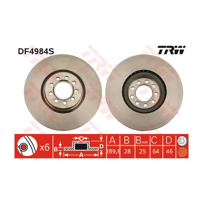 TRW Bremsscheibe DF4984S