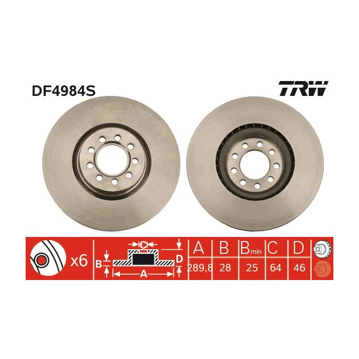 TRW Bremsscheibe DF4984S
