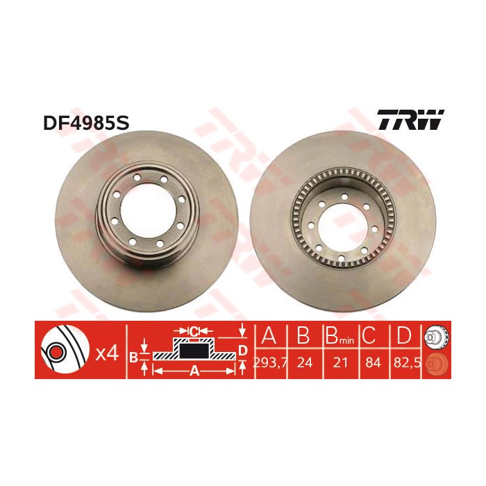 TRW Bremsscheibe DF4985S