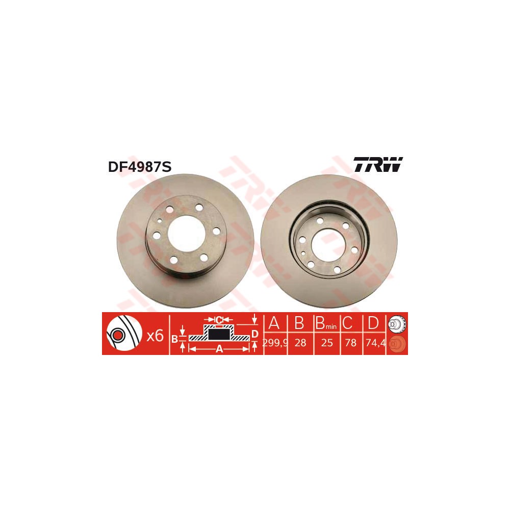 TRW Bremsscheibe DF4987S