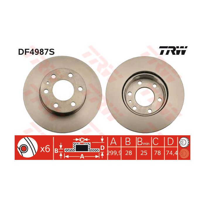 TRW Bremsscheibe DF4987S