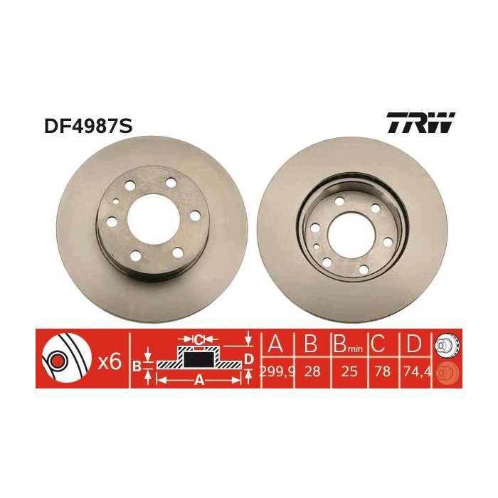 TRW Bremsscheibe DF4987S