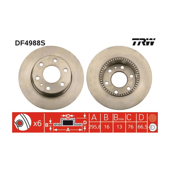 TRW Bremsscheibe DF4988S