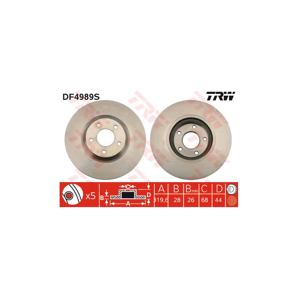 TRW Bremsscheibe DF4989S