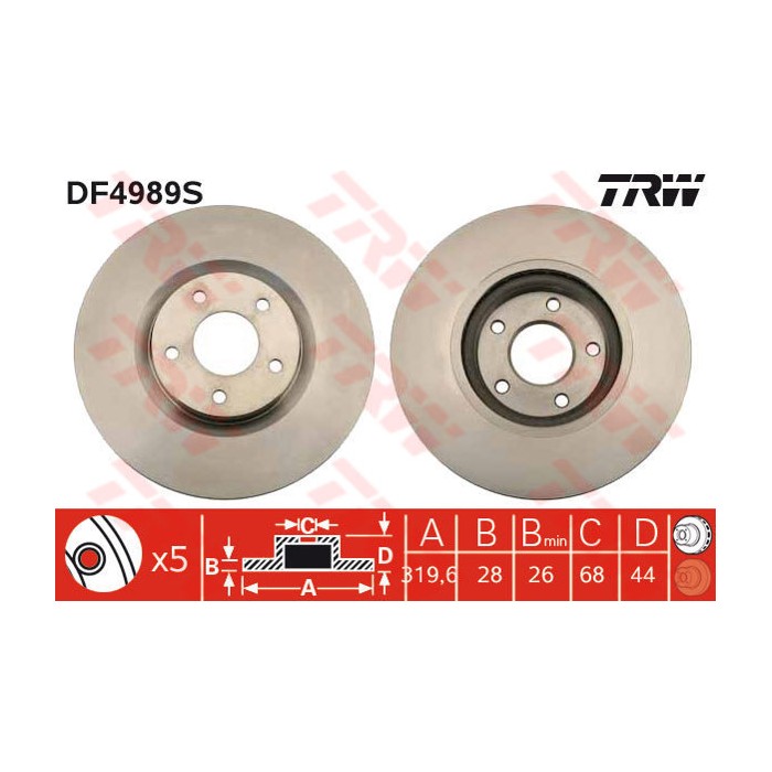 TRW Bremsscheibe DF4989S
