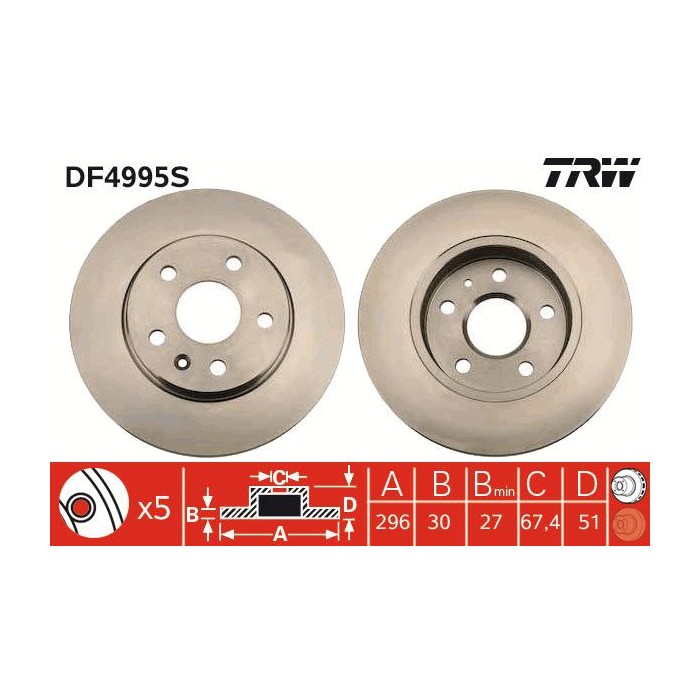 TRW Bremsscheibe DF4995S