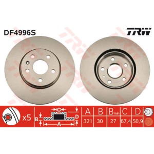 TRW Bremsscheibe DF4996S