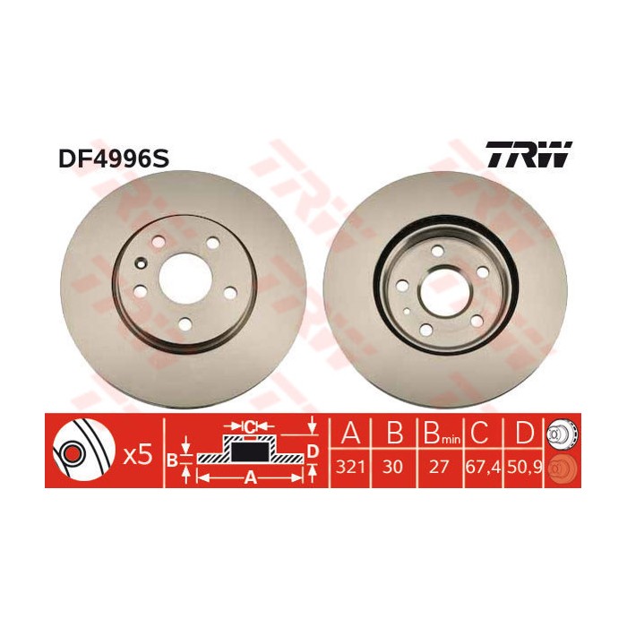 TRW Bremsscheibe DF4996S