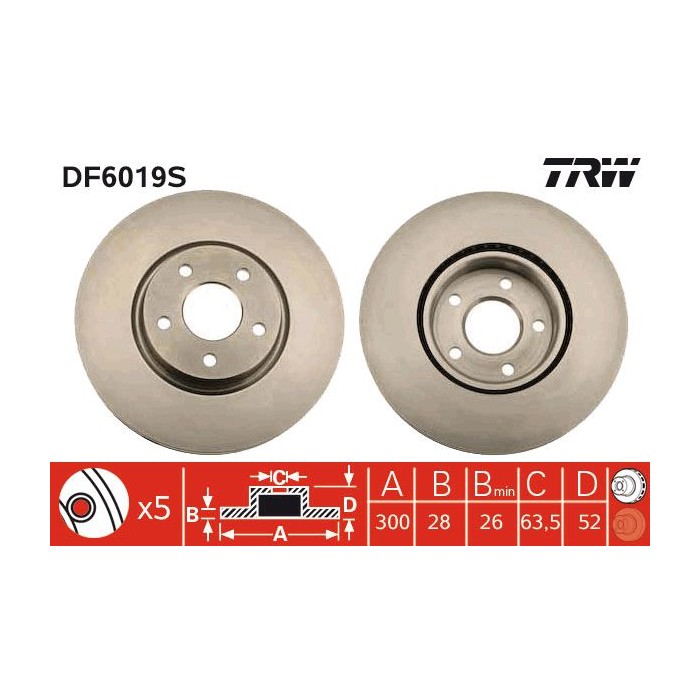 TRW Bremsscheibe DF6019S
