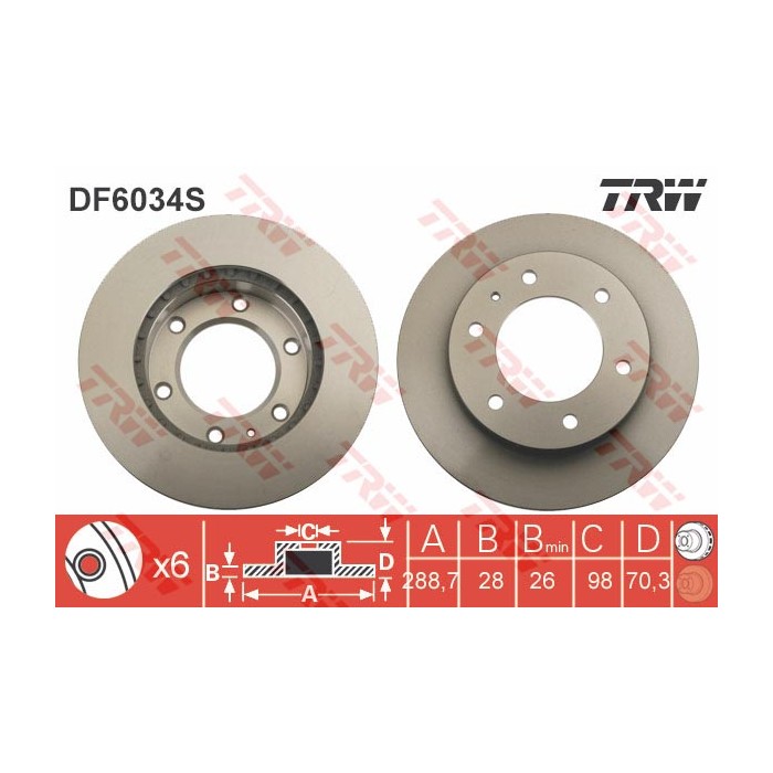 TRW Bremsscheibe DF6034S