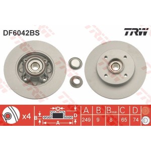 TRW Bremsscheibe DF6042BS