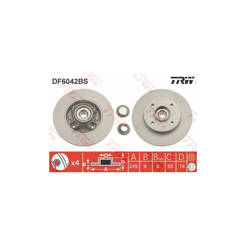 TRW Bremsscheibe DF6042BS