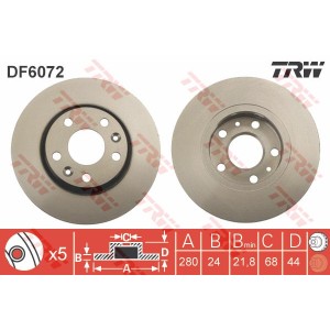 TRW Bremsscheibe DF6072