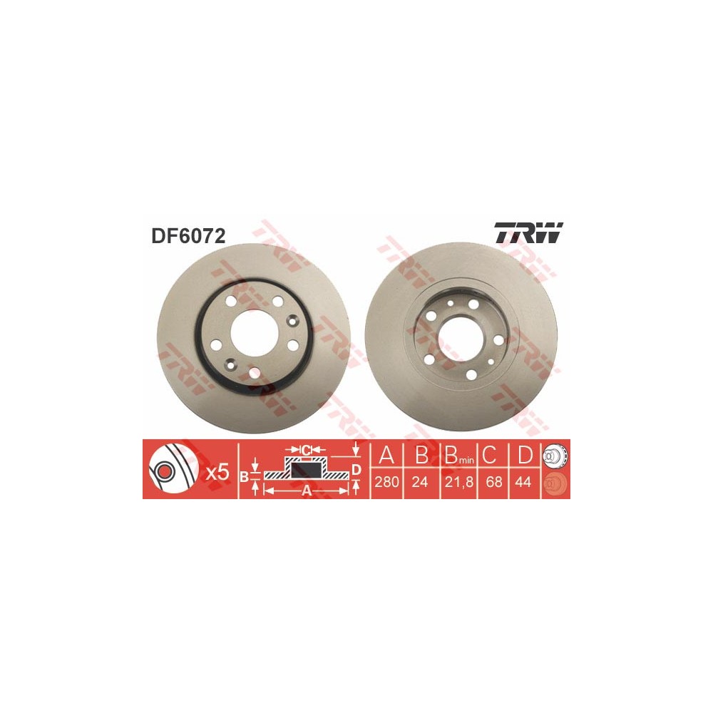 TRW Bremsscheibe DF6072
