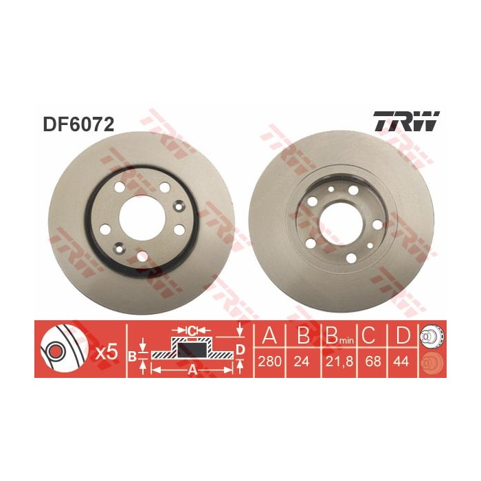 TRW Bremsscheibe DF6072