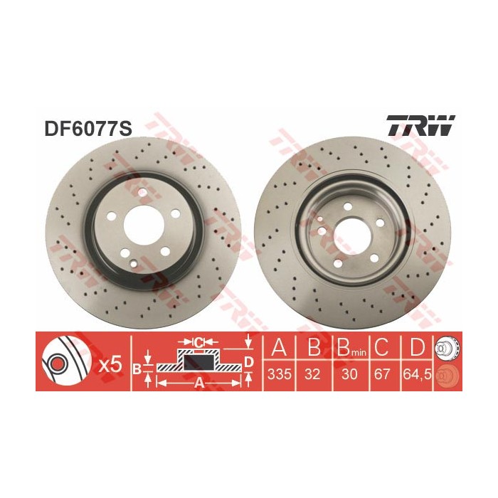 TRW Bremsscheibe DF6077S