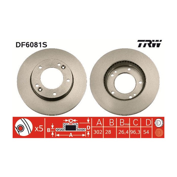 TRW Bremsscheibe DF6081S