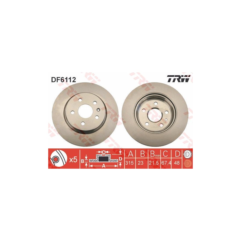 TRW Bremsscheibe DF6112