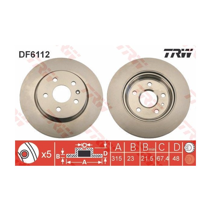 TRW Bremsscheibe DF6112