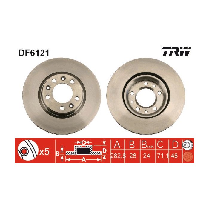 TRW Bremsscheibe DF6121
