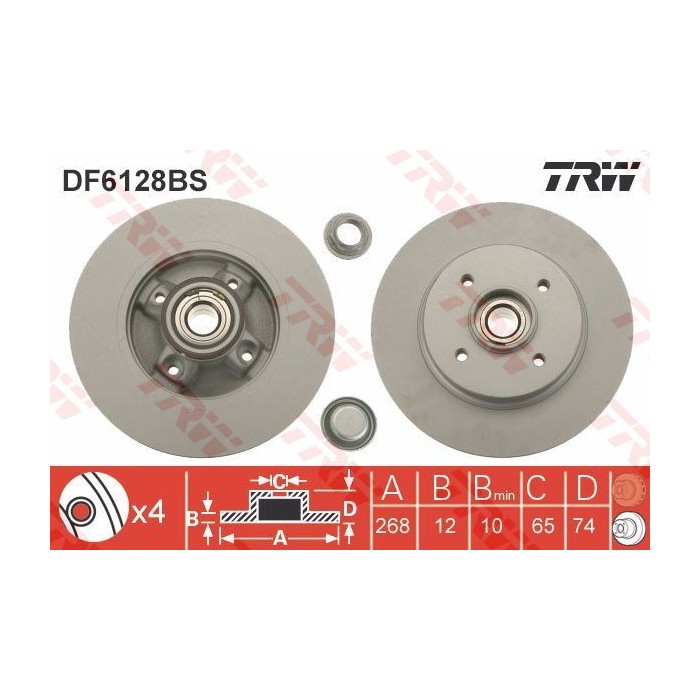 TRW Bremsscheibe DF6128BS
