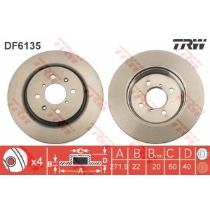 TRW Bremsscheibe DF6135