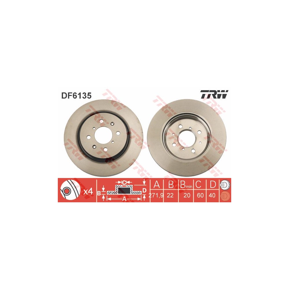 TRW Bremsscheibe DF6135