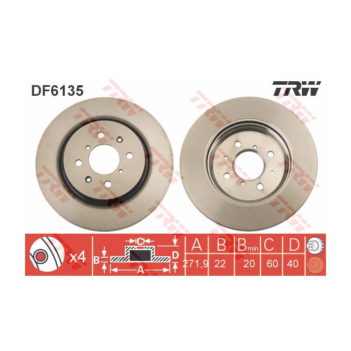 TRW Bremsscheibe DF6135