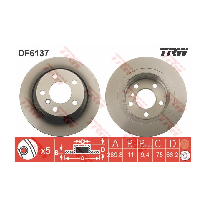 TRW Bremsscheibe DF6137