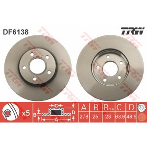 TRW Bremsscheibe DF6138