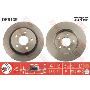 TRW Bremsscheibe DF6139