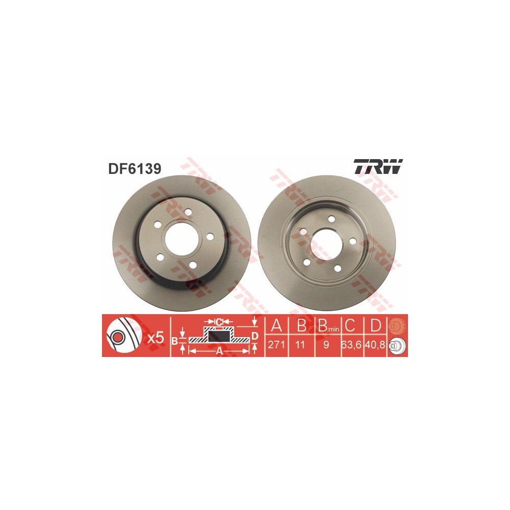 TRW Bremsscheibe DF6139