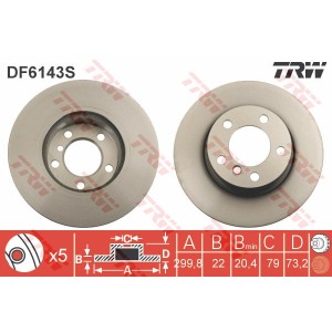 TRW Bremsscheibe DF6143S