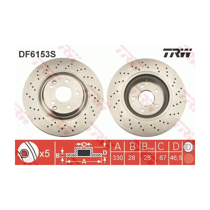 TRW Bremsscheibe DF6153S
