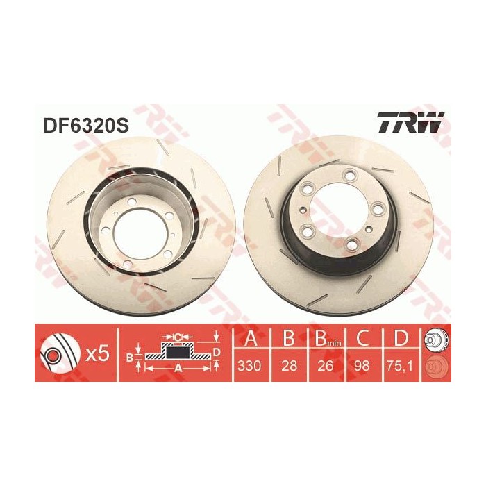 TRW Bremsscheibe DF6320S