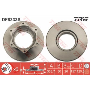 TRW Bremsscheibe DF6333S