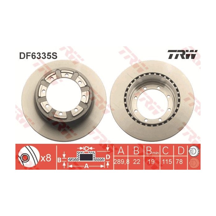 TRW Bremsscheibe DF6335S