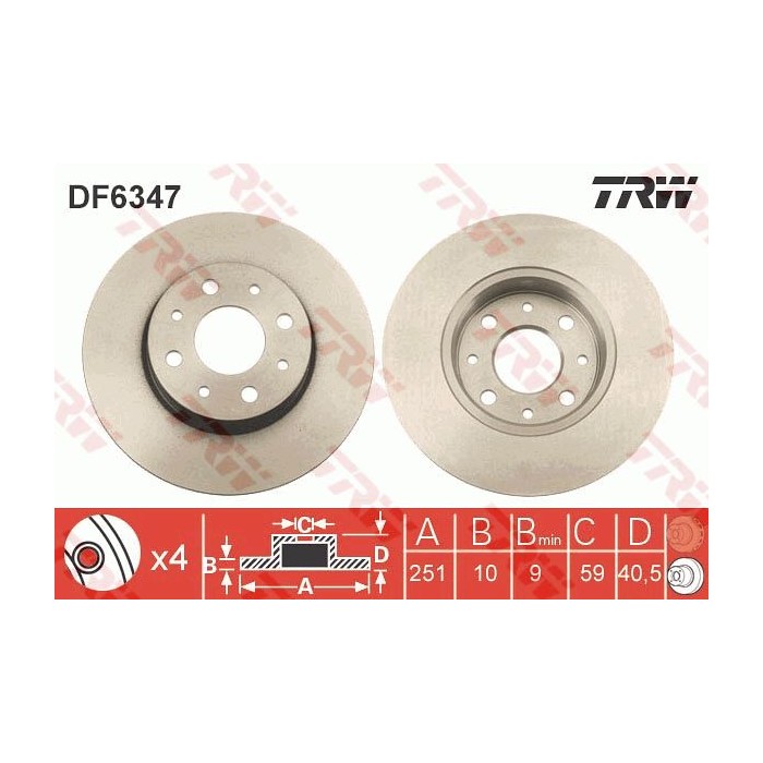 TRW Bremsscheibe DF6347