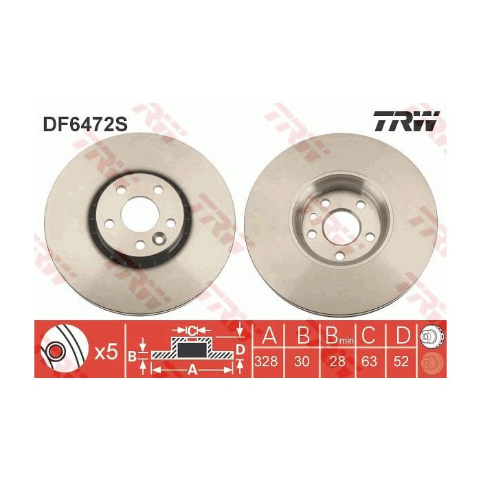 TRW Bremsscheibe DF6472S