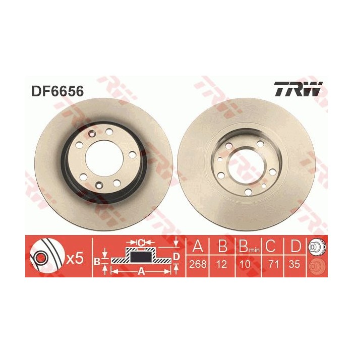 TRW Bremsscheibe DF6656