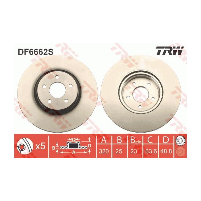 TRW Bremsscheibe DF6662S