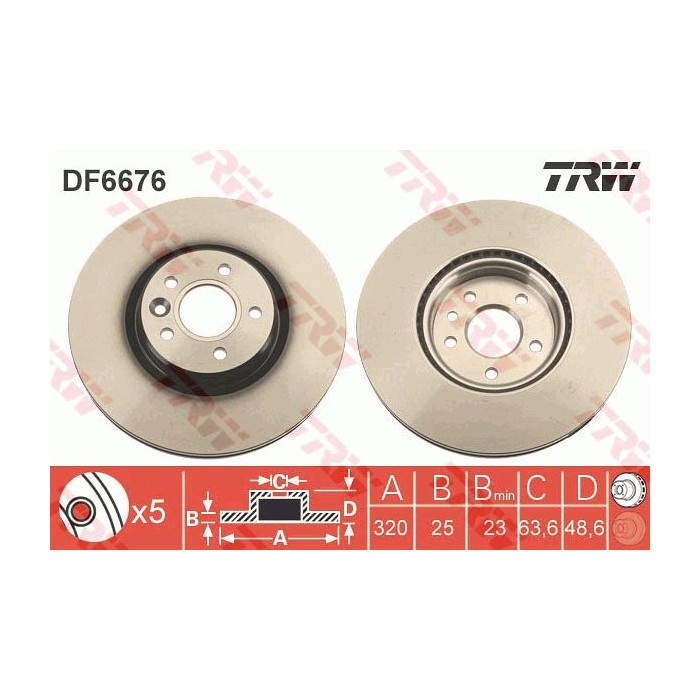 TRW Bremsscheibe DF6676S