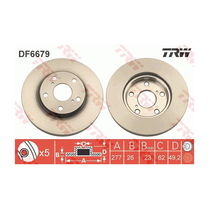 TRW Bremsscheibe DF6679
