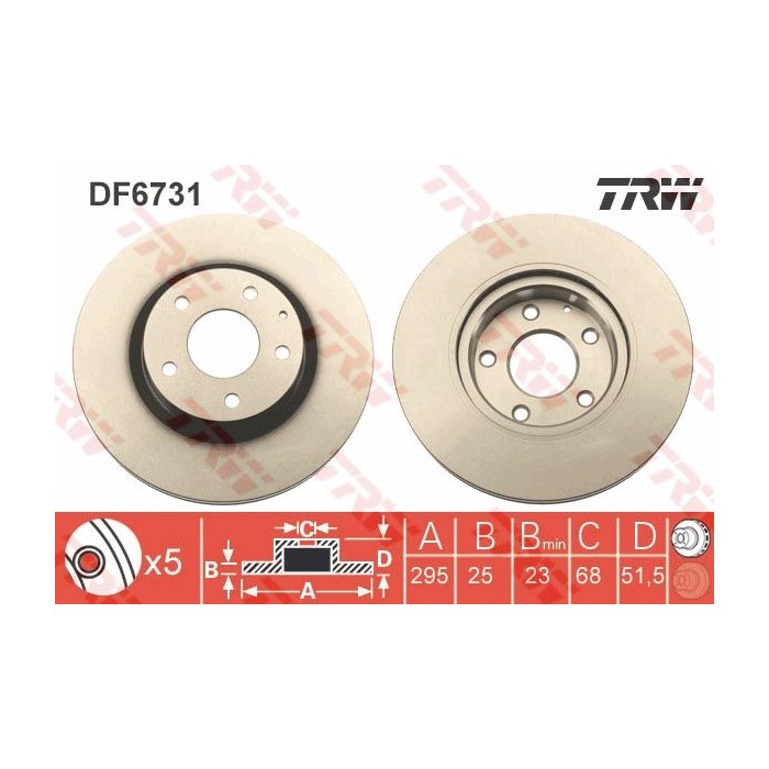 TRW Bremsscheibe DF6731