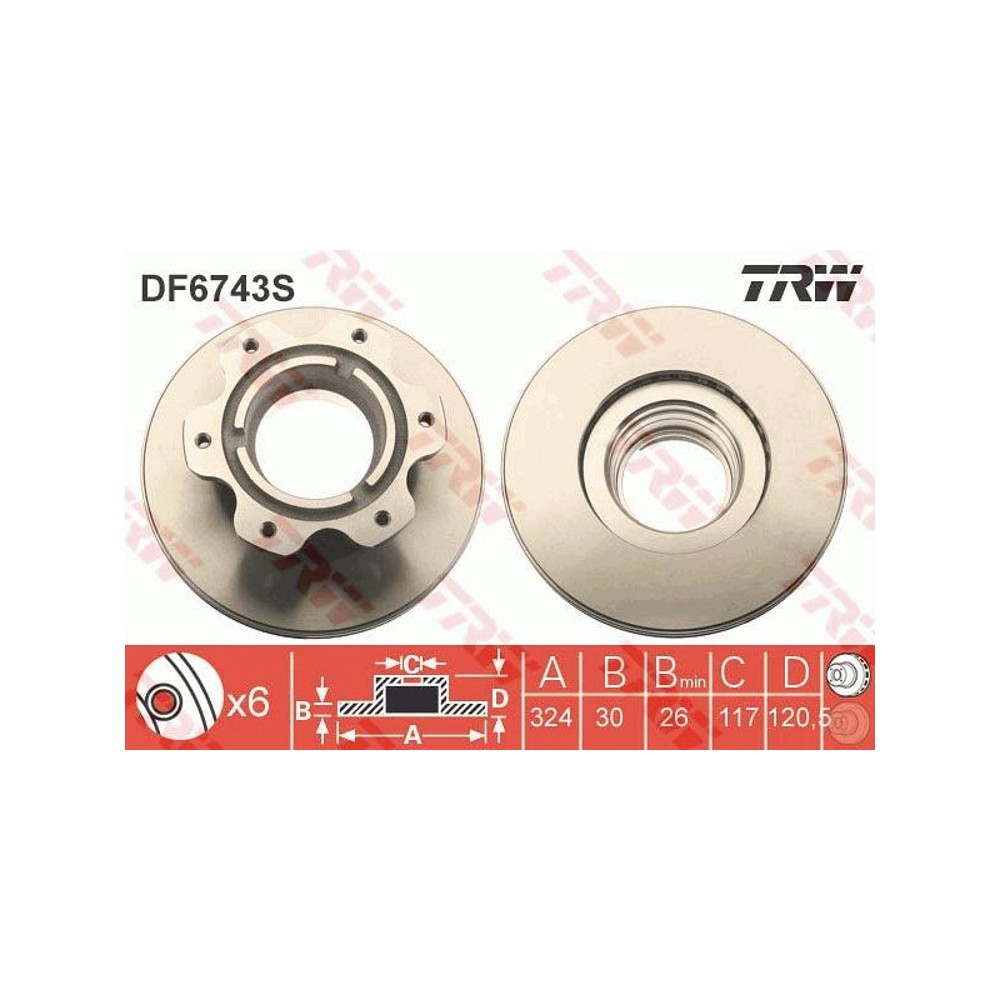 TRW Bremsscheibe DF6743S