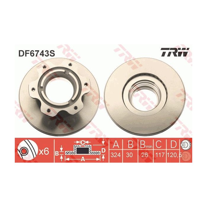 TRW Bremsscheibe DF6743S