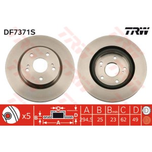 TRW Bremsscheibe DF7371S