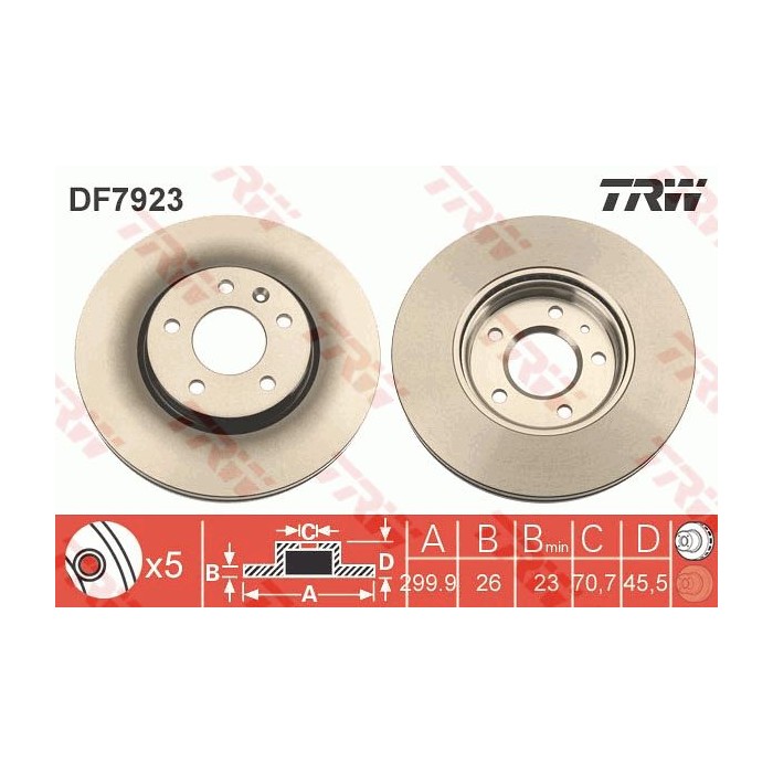 TRW Bremsscheibe DF7923