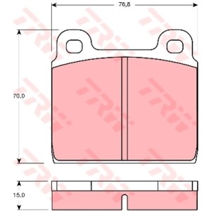 TRW COTEC Bremsbelagsatz, Scheibenbremse GDB100