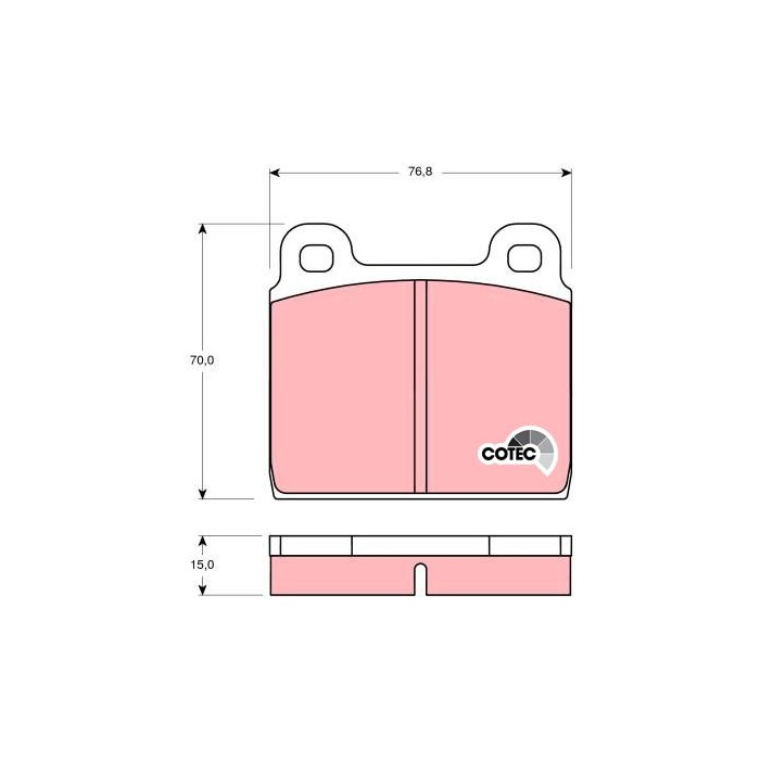 TRW COTEC Bremsbelagsatz, Scheibenbremse GDB100